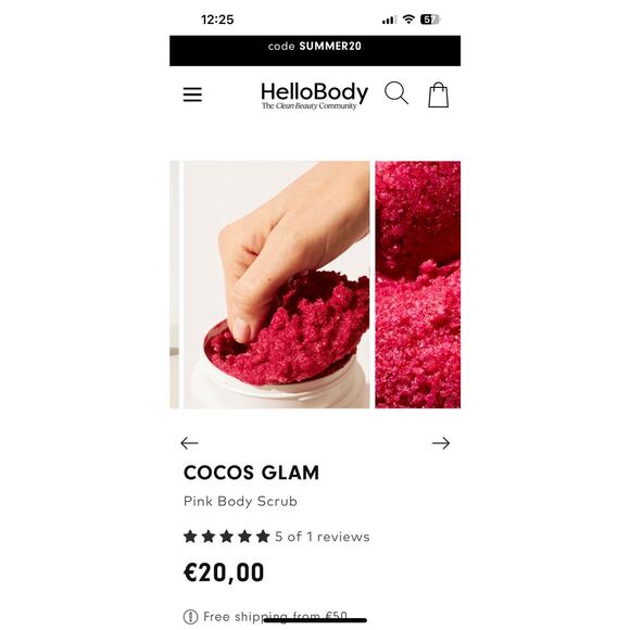 COCOS GLAM Pink Body Scrub Made In Germany - Picture 5 of 5